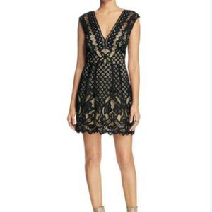 Free People One Million Lovers black lace mini dress